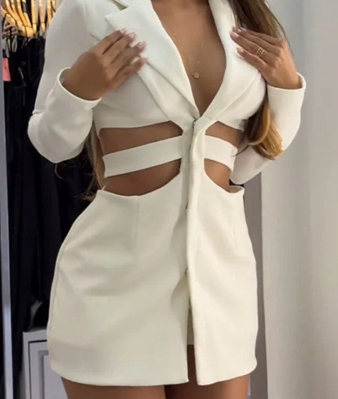 Vestido Tipo Chaqueta Mila – Sofisticación con Toque Ejecutivo