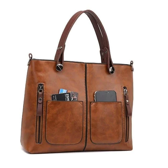 Bolso vintage de piel para señora - PaulaMilan