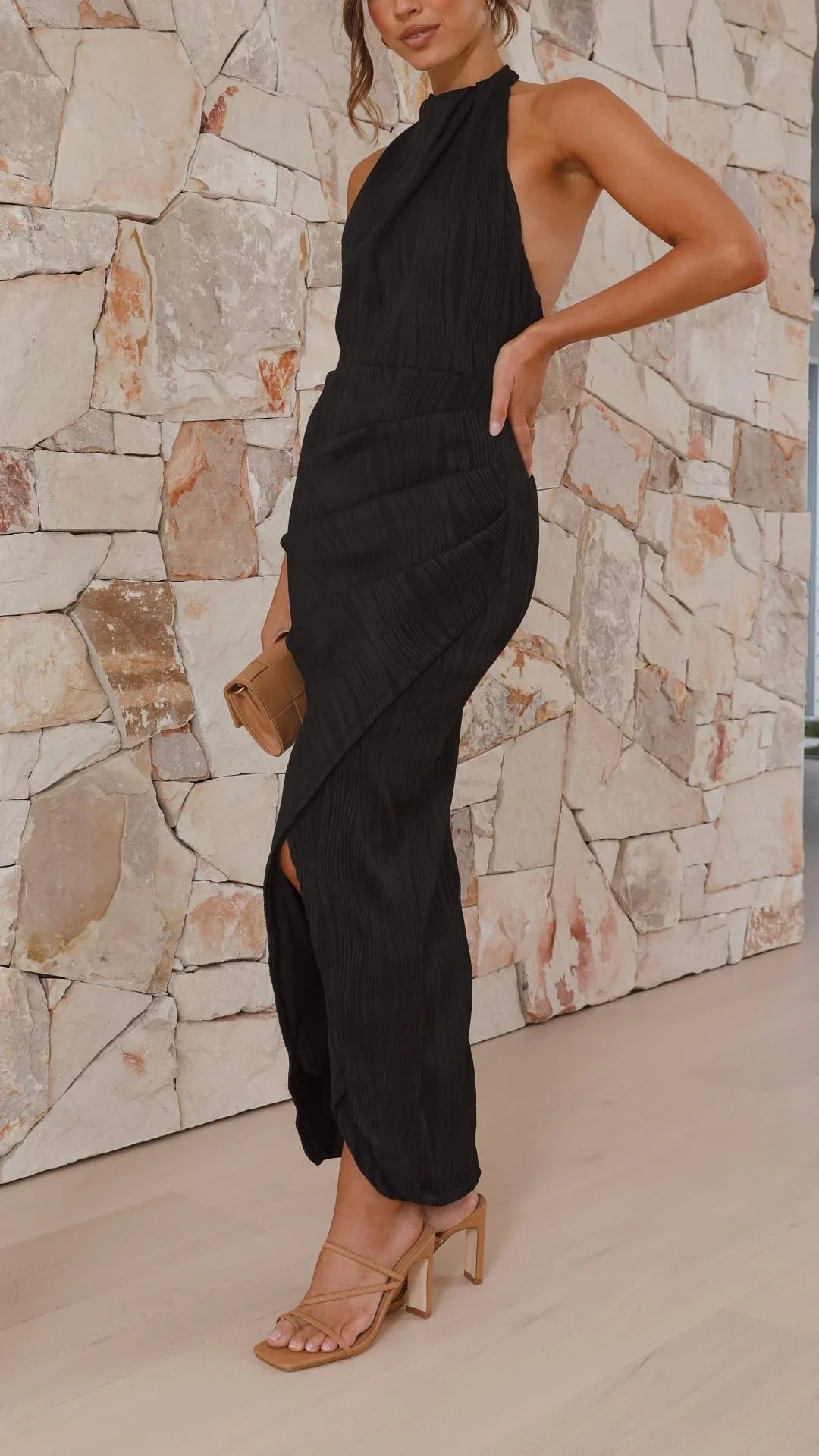 SALIMA | Vestido plisado sofísticado - PaulaMilan