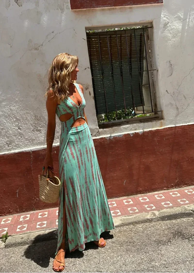 Carolina | Vestido estampado tie-dye - PaulaMilan