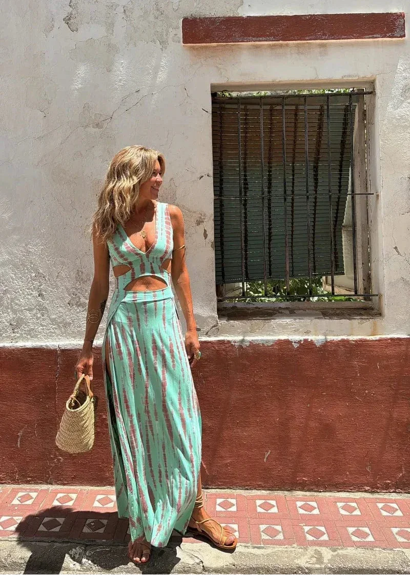 Carolina | Vestido estampado tie-dye - PaulaMilan